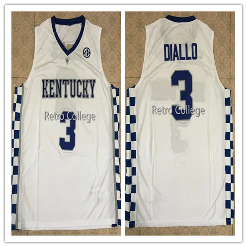 

3 Hamidou Diallo Kentucky Wildcats op Quality Basketball Jersey Mens Stitched Custom Any Number Name