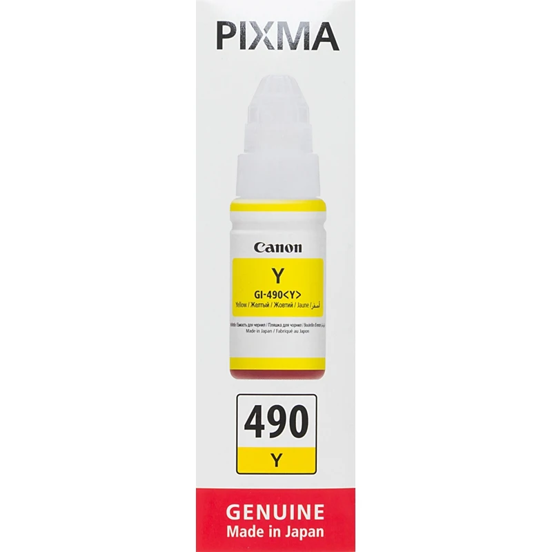 Картридж струйный Canon GI 490Y 0666C001 желтый (70мл) для Pixma G1400/2400/3400|Картриджи с тонером| |