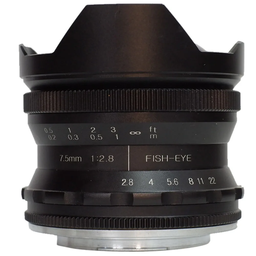 7 5 мм F2.8 фотография Черный широкоугольный мини APS рамка макро устойчивый рыбий