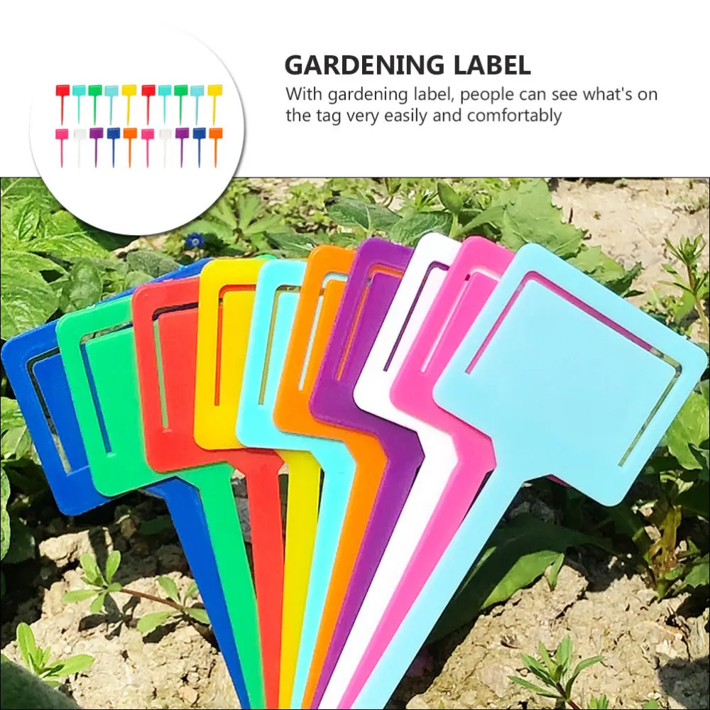 

50Pcs Thicken Plants Tag T-type Plants Label Garden Decor Random Color