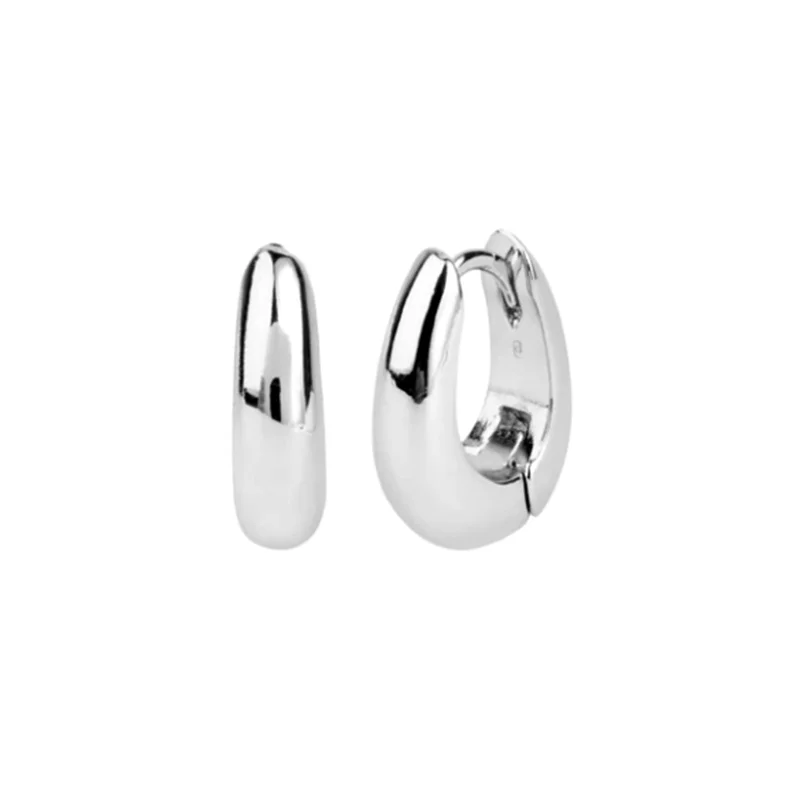 

Aide 2021 Trend Earrings 925 Sterling Silver Minimalist Gold Geometric Huggie Hoop Earrings Rock Punk Style for Women Jewelry