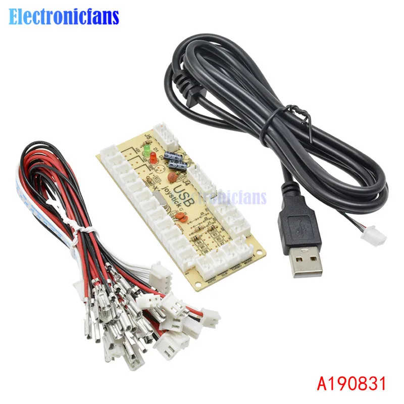 USB энкодер для аркадных игр с нулевой задержкой ПК джойстика и кнопки MAME Fight Stick