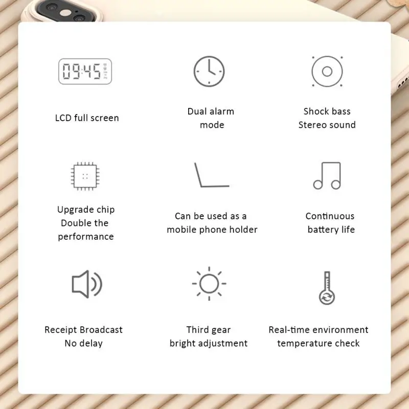 Зеркальный будильник светодиодные цифровые часы Bluetooth колонка с светодиодный