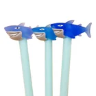 1 шт. глубоководная Акула гелевая ручка Новинка животных 0,5 мм черные, голубые чернила Canetas школы канцелярские принадлежности