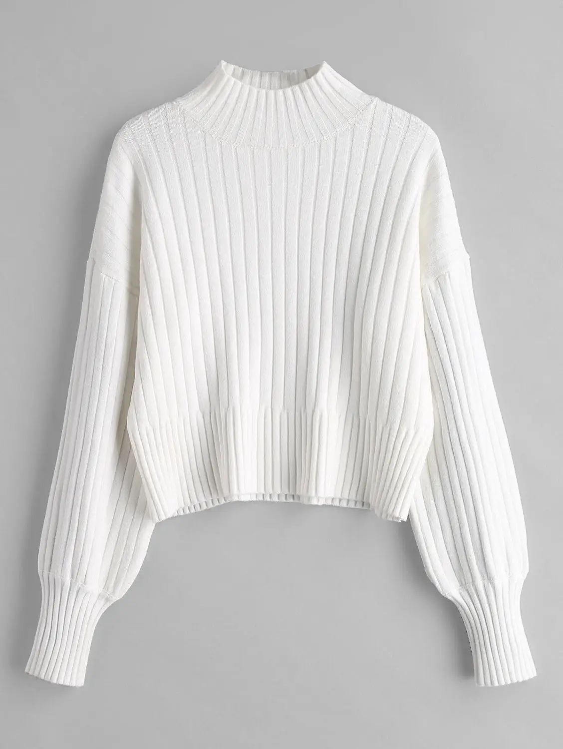 

ZAFUL Mock Neck Thick Warm Winter Women Sweater Fashion Knitted Soft Pullover Jumper Autumn Female Sweater Top Knitwear