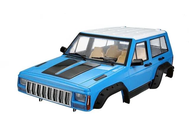 Blue 313 мм Колесная база полный Jeep Cherokee XJ жесткого тела комплект для 1/10 RC комплект автомобильных принадлежностей для передней и задней оси SCX10& SCX10 II 90046 Traxxas TRX4 - Цвет: Blue