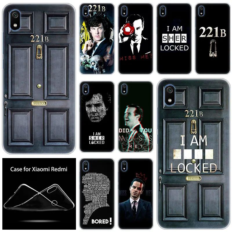 Роскошный популярный Мягкий силиконовый чехол Sherlock Moriarty 221B для Xiaomi Redmi 7 7A GO S2 4X 5