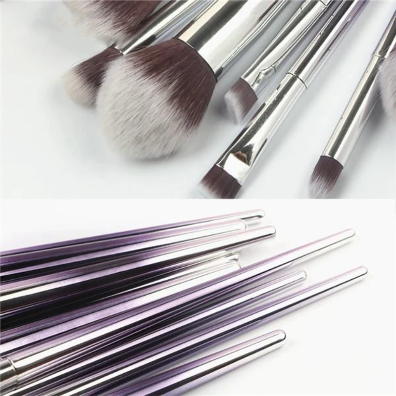 

10Pcs Makeup Brushes Set Foundation Powder Blush Eyeshadow Sponge Brush Wool Fiber Soft Hair Cosmetic Tools