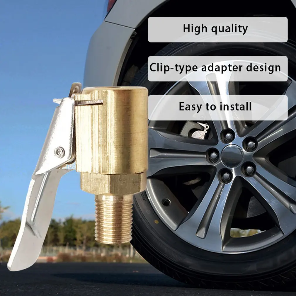Car Truck Brass Air Pump Chuck Tyre Valve 8mm Clip Clamp Connector Adapter | Автомобили и мотоциклы