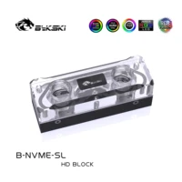 bykski m 2 ssd full acrylic water cooling block using for solid state drive hard disk cooler radiator b nvme sl