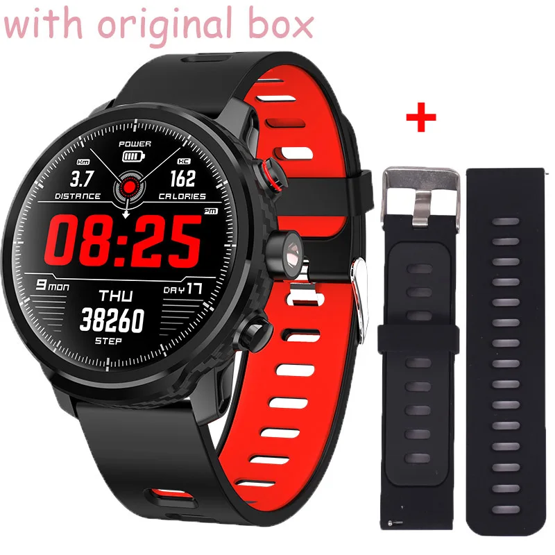 add extra strap Greentiger L5 Смарт-часы MenIP68 Водонепроницаемый Фитнес-трекер для измерения сердечного ритма сообщение напоминание погода несколько спортивных смарт-часов - Цвет: add extra strap