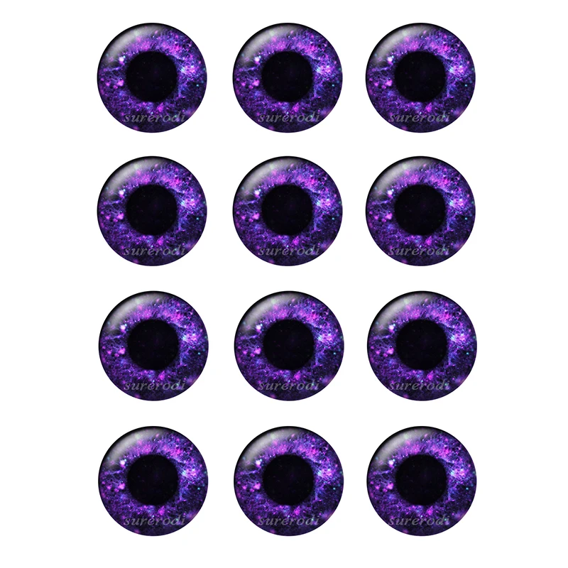 12 пар/упак. тонкий Стекло Кабошоны 14 мм глаза чипы для DIY расходных материалов
