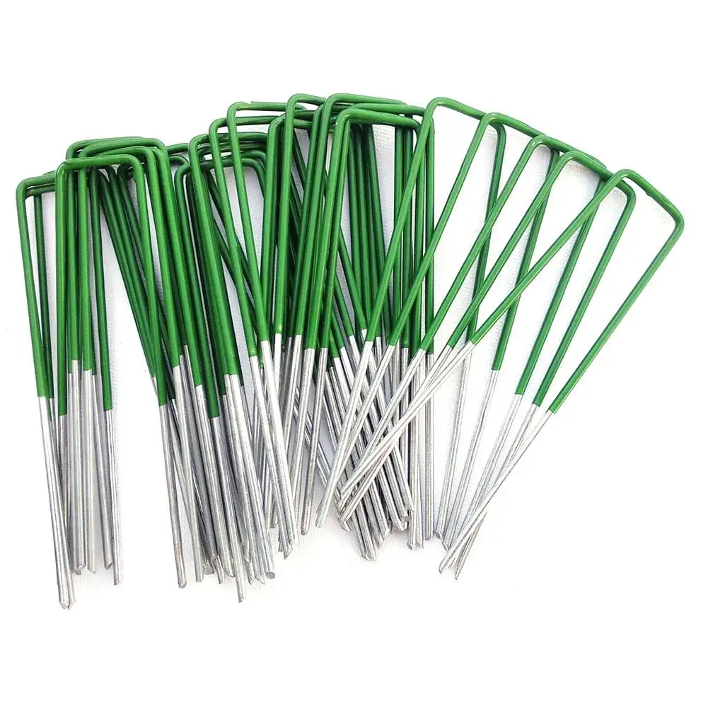 

U-shaped Fixing Nail Galvanized Steel Sturdy Durable Garden Safety Nails For Fixing Landscape Grass Suitable For Greenhouses
