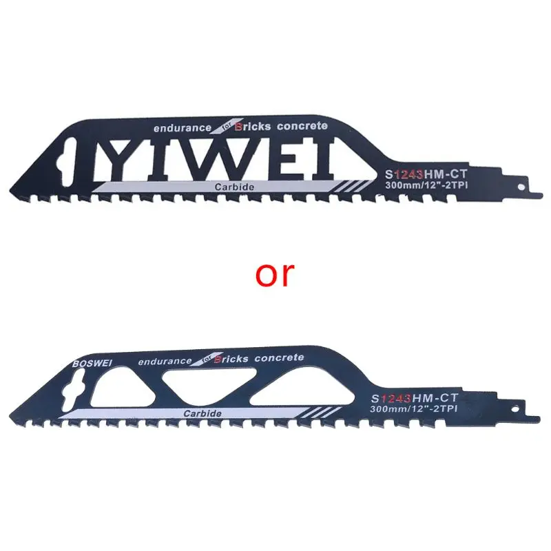 

S1243HM Demolition Masonry Reciprocating Saw Blade for Cutting Brick Stone with Cemented Carbide Teeth Blades
