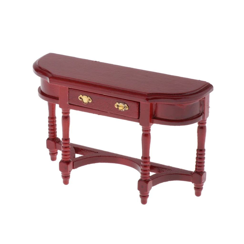 Miniature Dollhouse Wooden Writing Desk with Working Drawer for 1:12 Dolls House Study Office Furnishings and Decorations Toy | Игрушки и