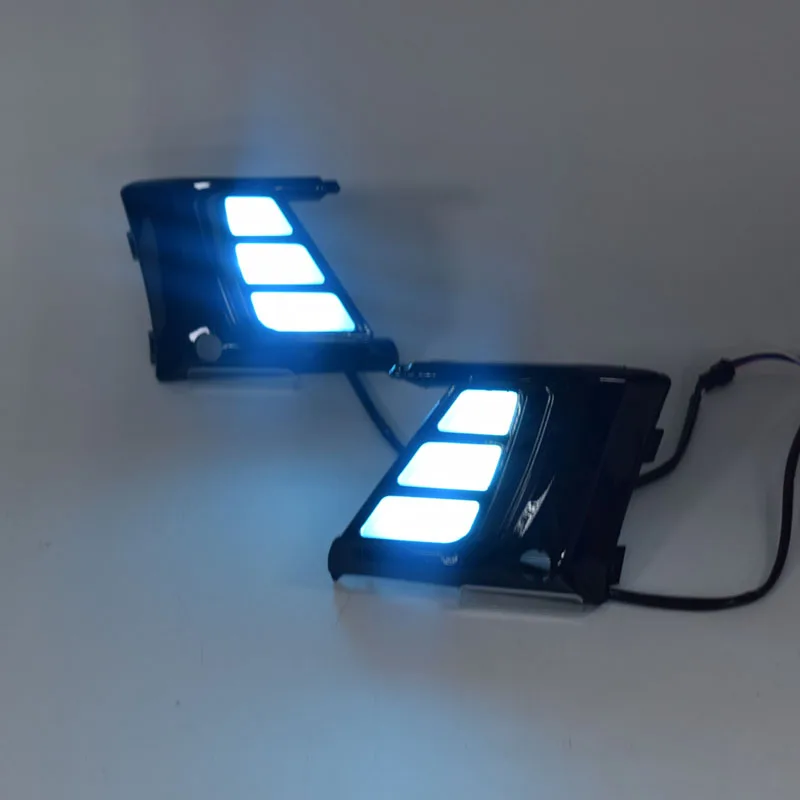 

For DRL Daytime Running Light Ford Focus 2019 1 Pair LED Lamp White Daylight Yellow Turn Signal Light Blue Night Running Light