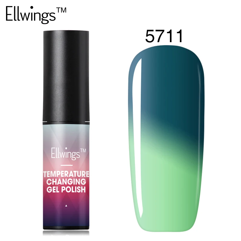 Ellwings 1 шт. Гибридный Гель-лак для ногтей, меняющий цвет, впитывающий цвет, Цветной Гель-лак для ногтей, Термическое изменение цвета, УФ Гель-лак для ногтей - Цвет: 5711