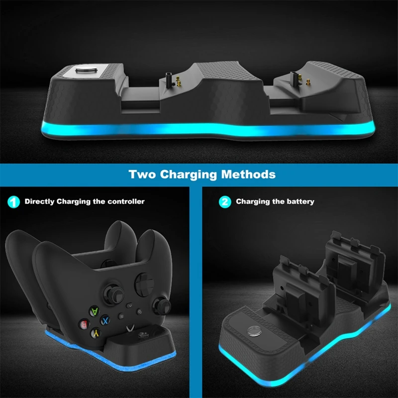 

Dual Slot Fast Charging Dock Station Charger Cradle for SeriesX/S In-Line Series Handle