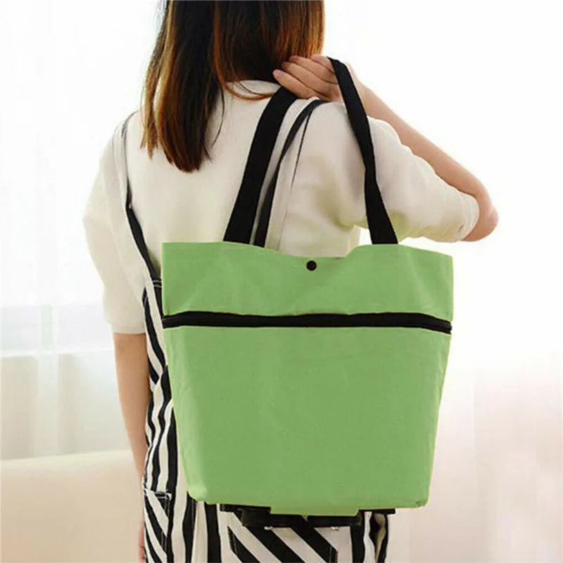

2020 Newest Women Foldable Shopping Bag Reusable Eco Large Unisex Fabric Non-Woven Shoulder Bags Grocery Cloth Bags Pouch