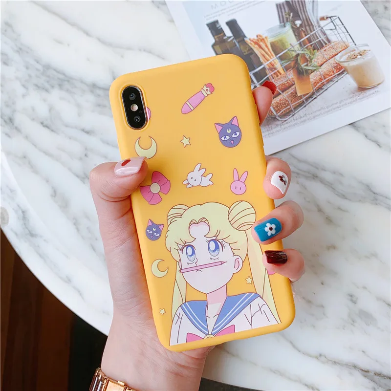 Styel 5 Милые Чехлы Сейлор Мун для iphone 11 Pro max, чехол для телефона iphone XS Max XR X 6S 7 8 plus, задняя крышка, мягкий силиконовый чехол с рисунком - Цвет: Styel 5
