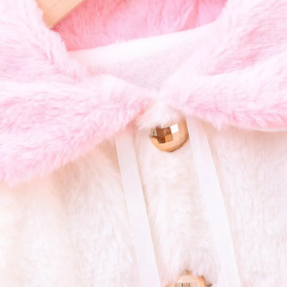 Новый стиль одежда для маленьких девочек милое флисовое меховое зимнее теплое