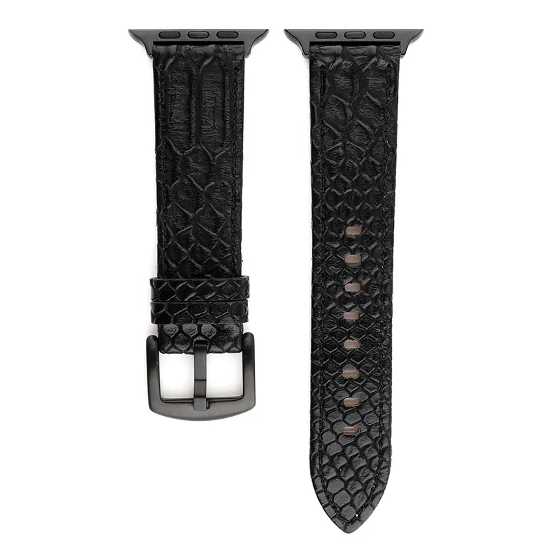 Ремешок Змеиный в стиле ретро для Apple Watch Band Series 4 3 2 1 кожаный сменный Браслет iWatch 44