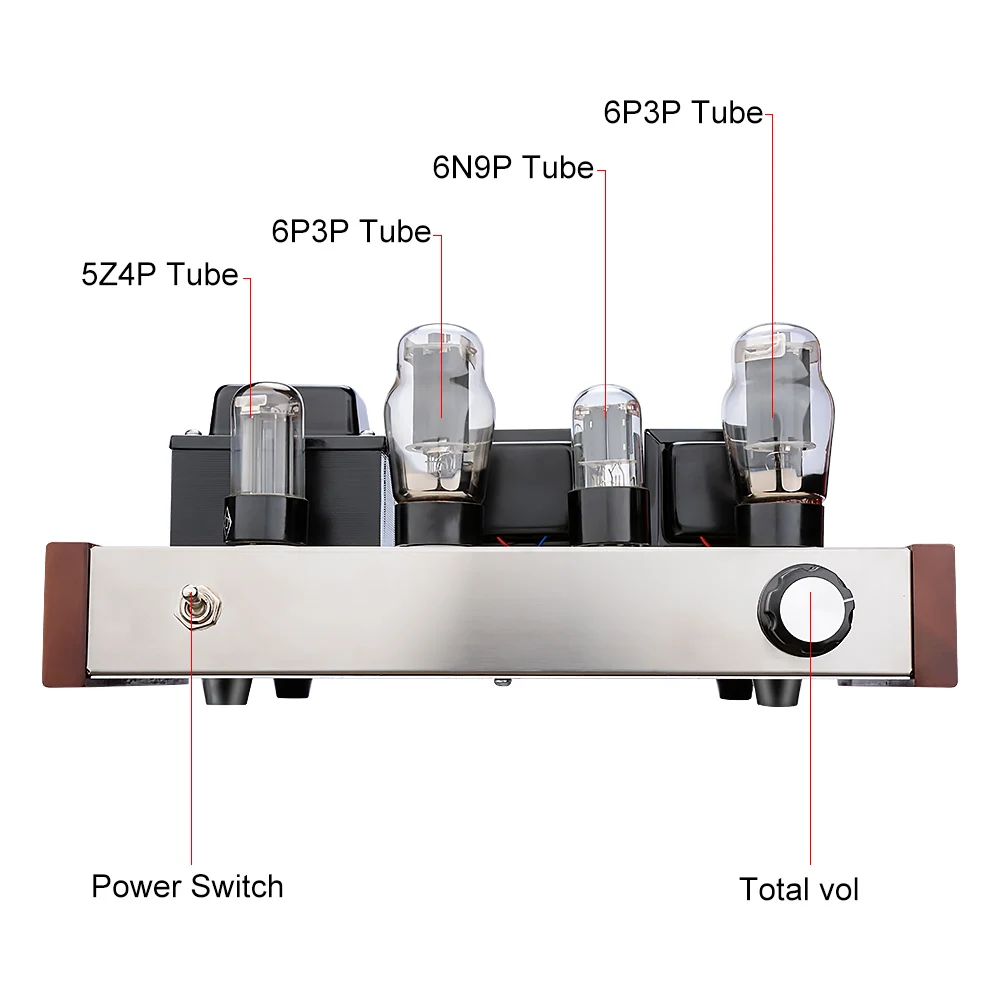 AIYIMA трубчатый HiFi усилитель звука класса A 6N9P 6P3P Amp предусилитель Стерео аудио DIY