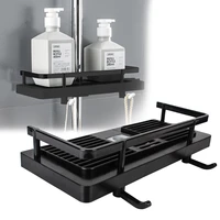 shampoo tray stand floating shelf for wall household item plastic no drilling shower storage holder rack detachable