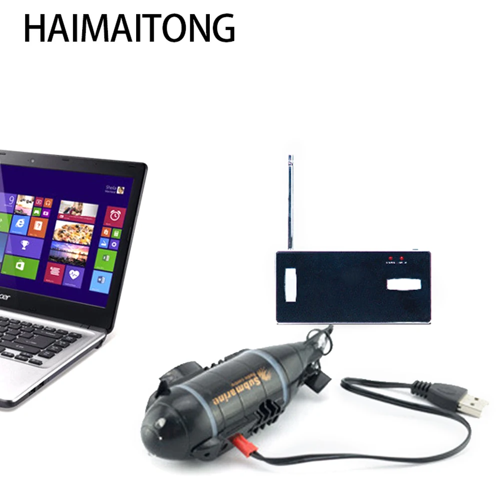 

Children's wireless mini remote control submarine boat with LED light toy gift 6-channel speedboat remote control drone 2021 new