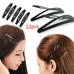 12pcs Simple Black Straight Hair clips for women girls Hairpins Scrunchie snap hair clips Barrettes Dress girls hair accessories