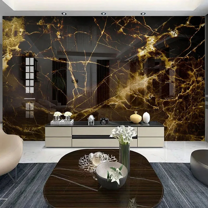 

Custom Photo Wallpaper Modern Abstract 3D Black Marble Mural Wallpaper Living Room TV Sofa Bedroom Home Decor Papel De Parede 3D