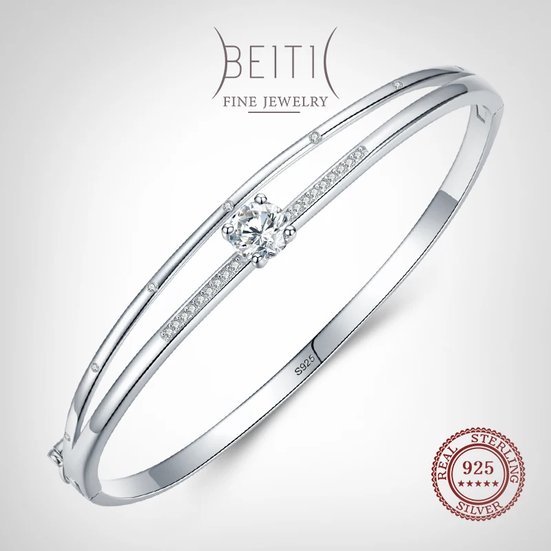 Женский браслет из серебра 925 пробы с фианитом |