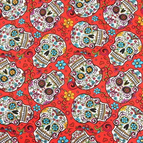 Печать ткань для одежды ручной работы сделай сам красная полуметровая