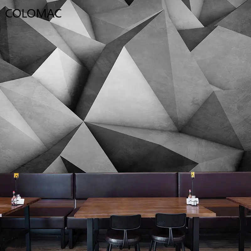 

Colomac Custom 3D Retro Office Reception Counter Background Wallpaper Industrial Style Mural Decoration for Home Dropshipping