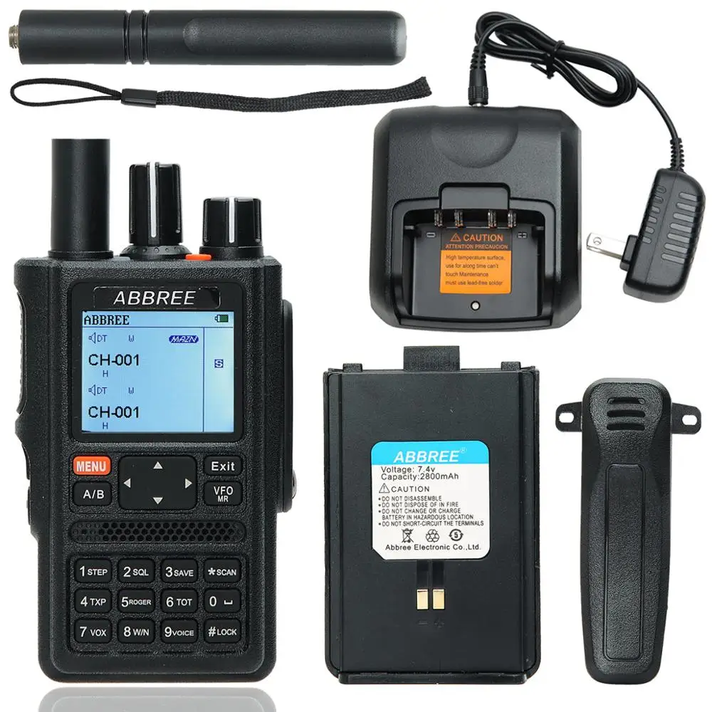 ABBREE AR-F8 gps 6 полос двойной дисплей двойной режим ожидания 999CH Многофункциональный VOX DTMF SOS ЖК-дисплей цветной дисплей рация радиоприемник