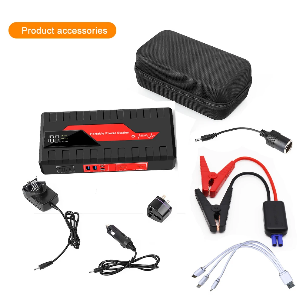 Пусковое устройство для автомобиля 12 В AC 110 220 внешний аккумулятор усилитель 2000 А