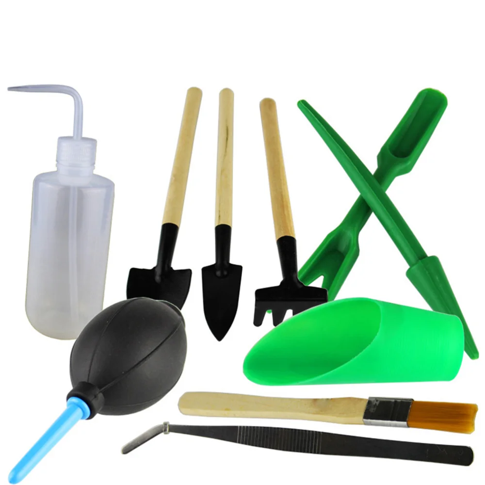 

13 Pcs Mini Garden Transplanting Hand Tools Succulent Plant Tools Miniature Planting Gardening Tool Set