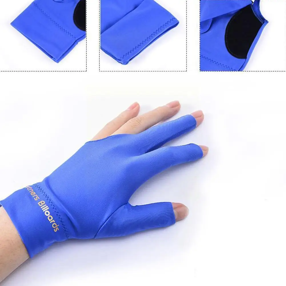 

1 Pcs Snooker Billiard Glove Embroiderybillard Gloves Guanti Biliardo Finger Accessories Billar Billiard Hand Three Smooth S0Y5
