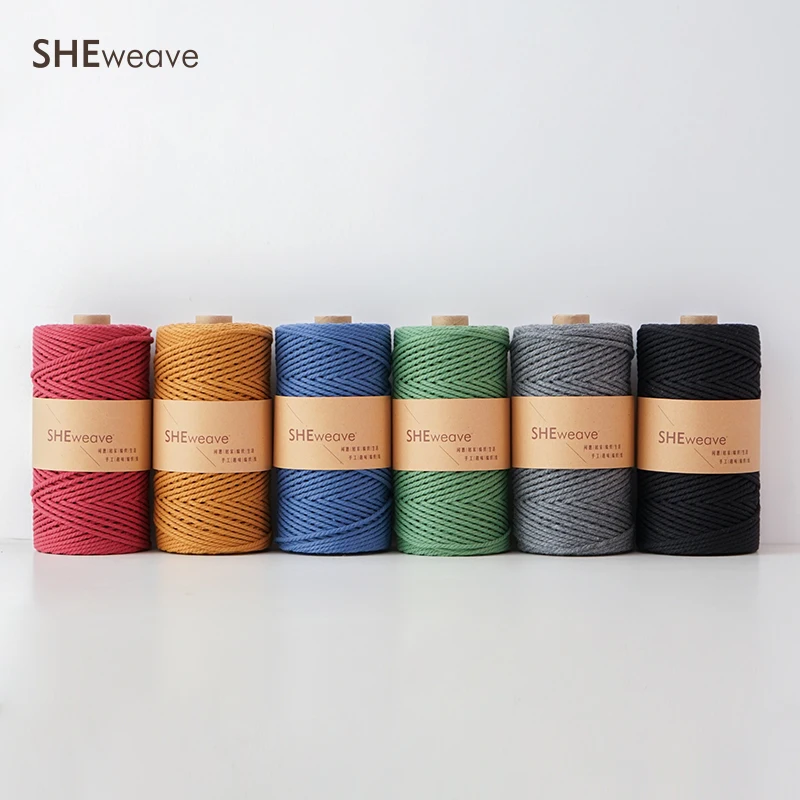 Веревка для макраме 3 мм из натурального хлопка шнур × 100 м веревка настенная