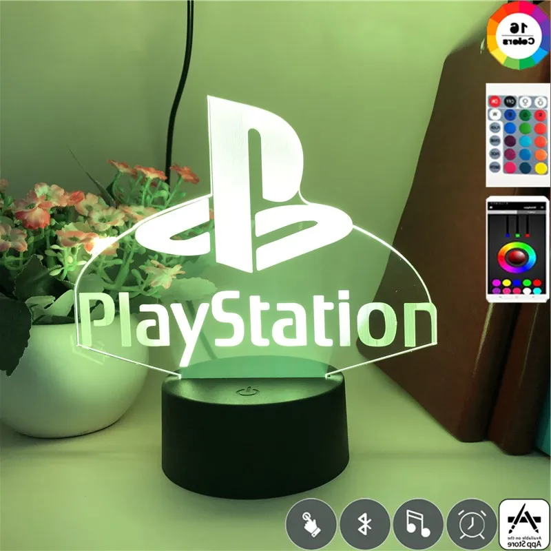 Игровой значок 3D Иллюзия ночника 7/16 Цвет Change настольная лампа Настройка