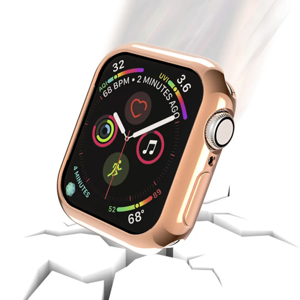Мягкий чехол из ТПУ для Apple Watch 3, 2, 1, 42 мм, 38 мм, защитный чехол для iWatch 4, 40, 44 мм, серия 5, бампер для часов