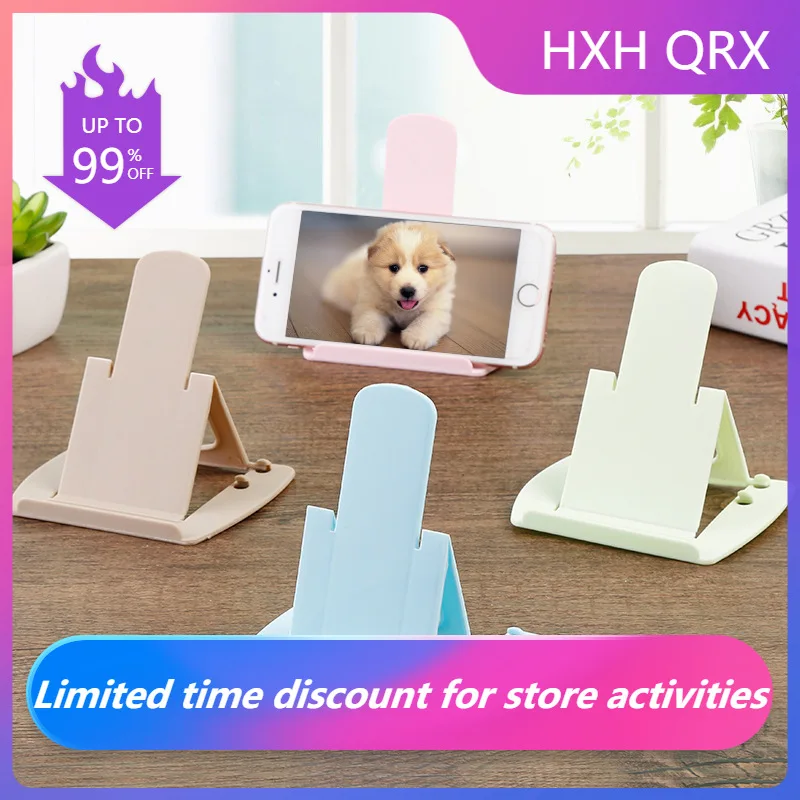 

Universal Folding cell phone support Plastic holder desktop stand for your phone Smartphone & Tablet Support Phone holder