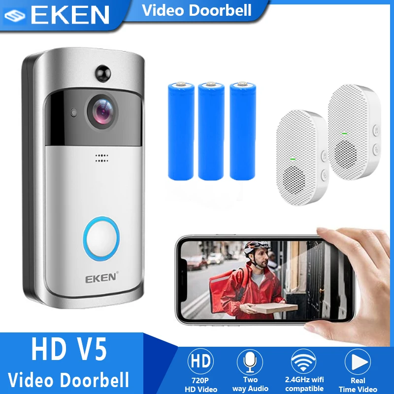 Wifi Ir Alarm Draadloze Beveiliging Cameradoorbell Smart Ip Video Intercom Video Deurtelefoon Deurbel Camera Voor Appartementen