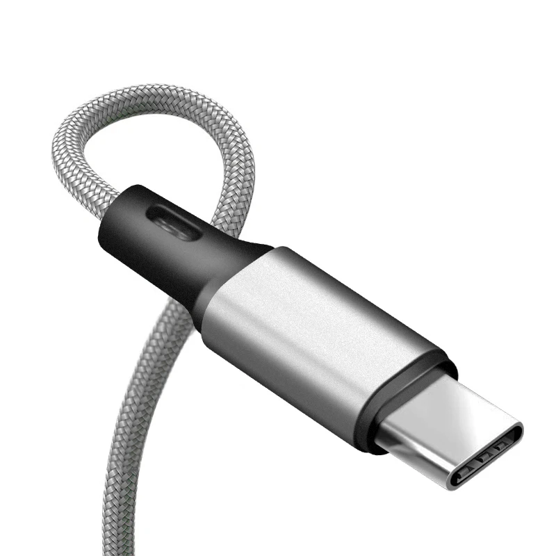 Silver For Type-c IONCT кабель usb type C, 3 А, кабель для быстрой зарядки USB C, кабель для передачи данных, usb-c, зарядное устройство для samsung Xiaomi mi 8, красный mi Note 7, кабель type-c - Цвет: Silver For Type-c