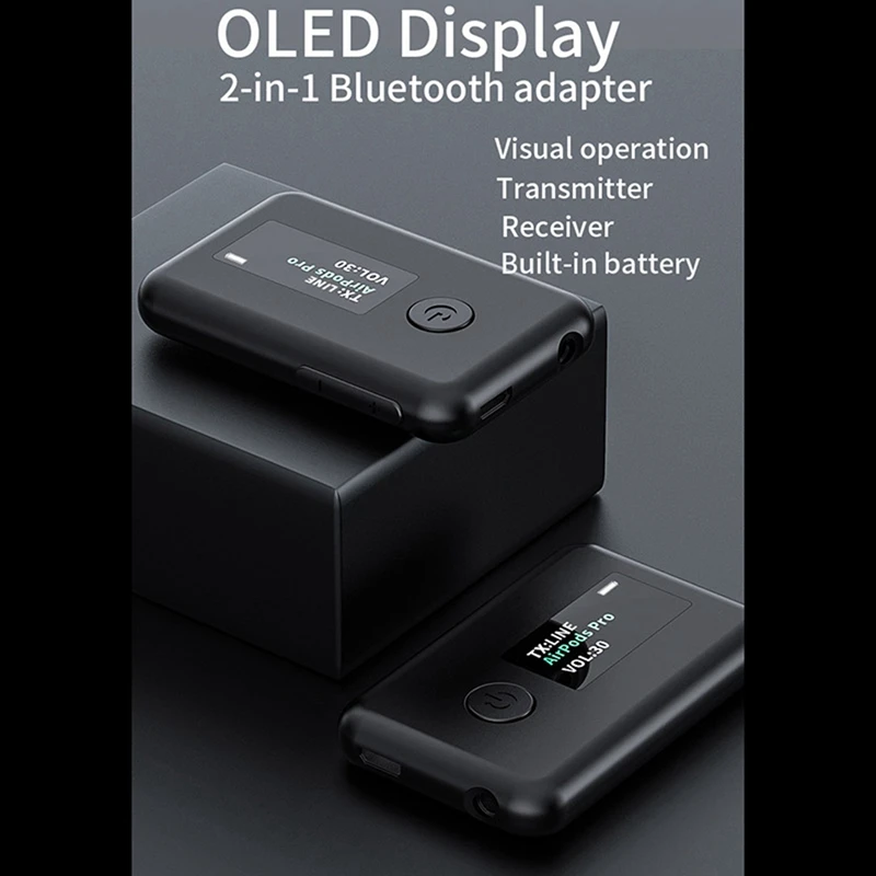 OLED экран 2 в 1 беспроводной приемник Bluetooth 5 0 адаптер передатчика и USB аудио |