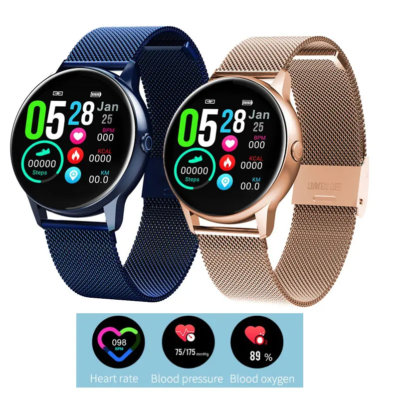 Heart Rate Female Smart Bracelet Gift Women Silicone&ampMilanese Wristband Watch Health Fitness Waterproof Touch Screen Smartwatch |