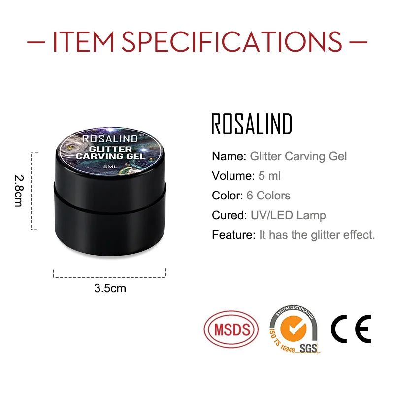 Краска ROSALIND Гель лак для ногтей блестящего дизайна гибридные Лаки