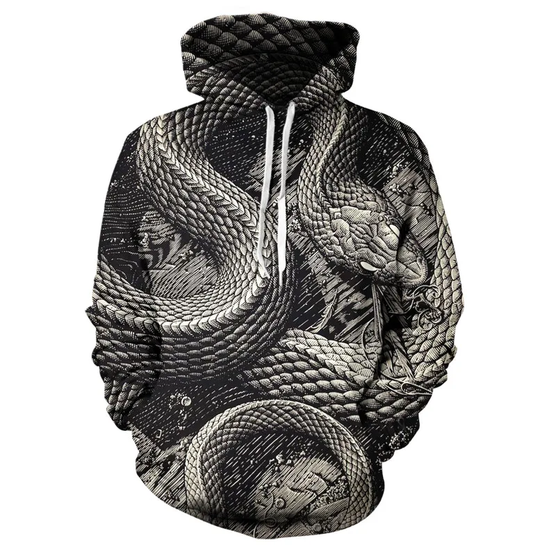 

2021 new 3D creative print animal print thick hooded jacket men and women Harajuku style unisex jacket hoodie