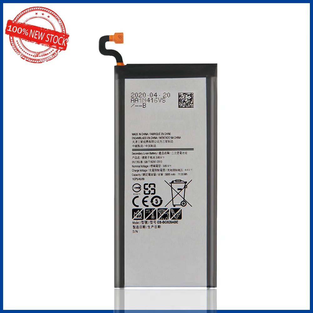 100% Оригинальный аккумулятор EB-BG928ABE 3000 мАч для Samsung Galaxy S6 Edge Plus G928 G928F G928G G928T G928A G928I