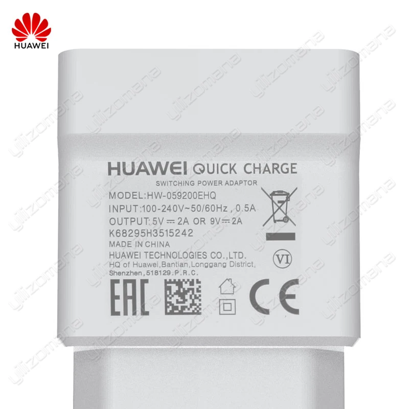 huawei быстро Зарядное устройство 5 V/2A 9В/2A QC 2,0 USB быстрой зарядки для huawei P8 P9 рlus Lite Honor 8 9 Коврики 8 10 Nova 2 2i 3 3i